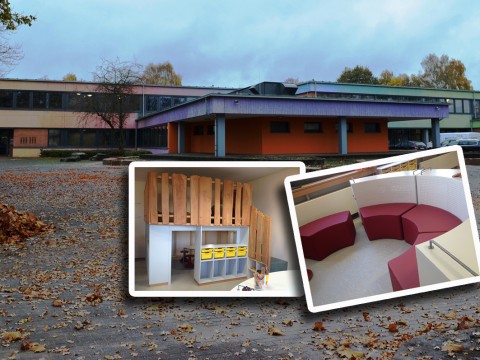 Starke Farben, viel Platz, alle Möglichkeiten für einen modernen Unterricht: So muss Schule einfach Spaß machen – Lehrern wie Schülern.