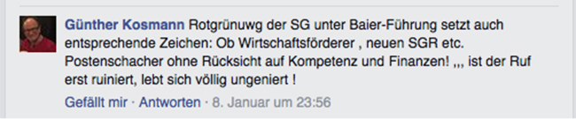 Auf dem klartext-Prüfstand: Die Behauptungen von Günther Kosmann.