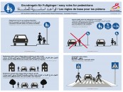 Weiter unter finden Sie die beiden Plakate für Flüchtlinge in voller Größe. Sie vermitteln die wichtigsten Verkehrsregeln für Fußgänger und Radfahrer.