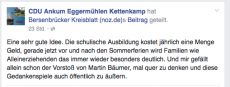 Wie schlecht es um den Nahverkehr bestellt ist, müsste die CDU Ankum-Eggermühlen-Kettenkamp eigentlich wissen.