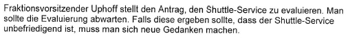 So steht es in der Niederschrift zur Sitzung des Stadtrats Bersenbrück vom 9. März 2016.